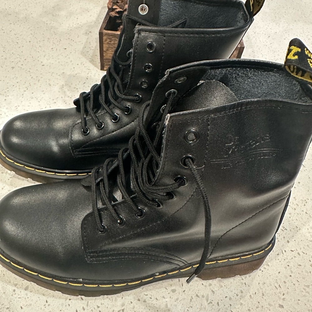 Dr. Martens Black Leather Boots - Picture 5 of 8